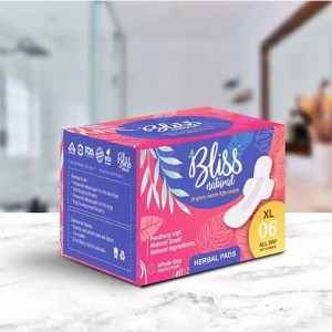 Bliss Natural Organic Pads Fluffy (pack of 6) - Nannilam Organics