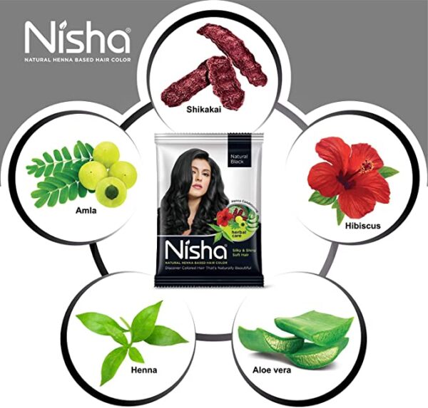 Natural Black Hair Color Dye Henna Based Black Dye 25g (minimum 3) - Image 2