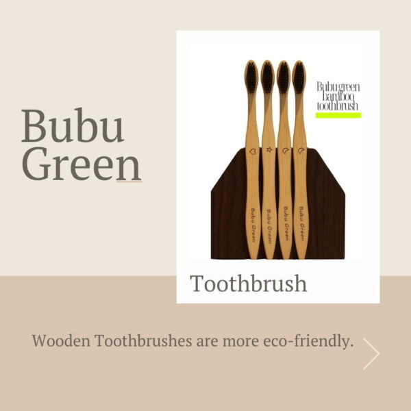 Bubu Green Organic Bamboo Toothbrush,(Pack of 4) - Image 4