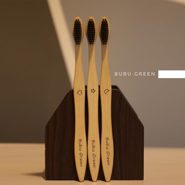 Bubu Green Organic Bamboo Toothbrush,(Pack of 4) - Image 2